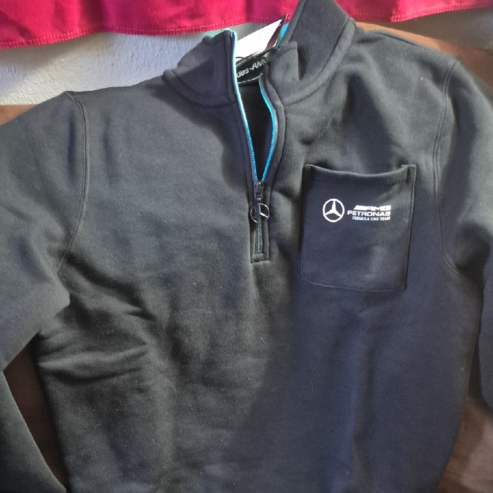 Black Zip-Up Men's Sweater